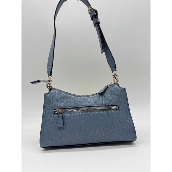 GUESS Micaela top zip faux-leather small shoulder bag - Slate blue - Picture 7 of 11